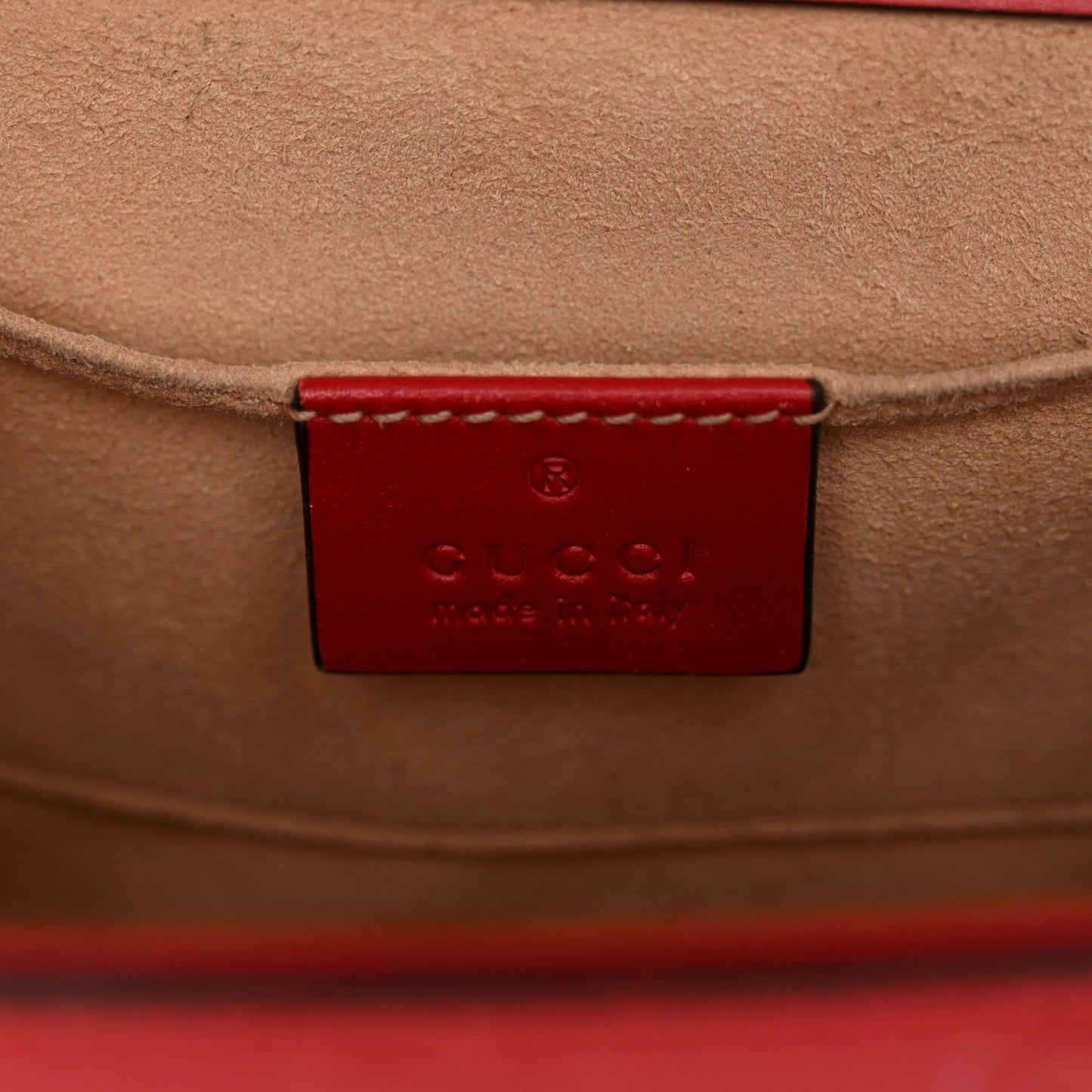 Guccissima Small Padlock Shoulder Bag Hibiscus Red
