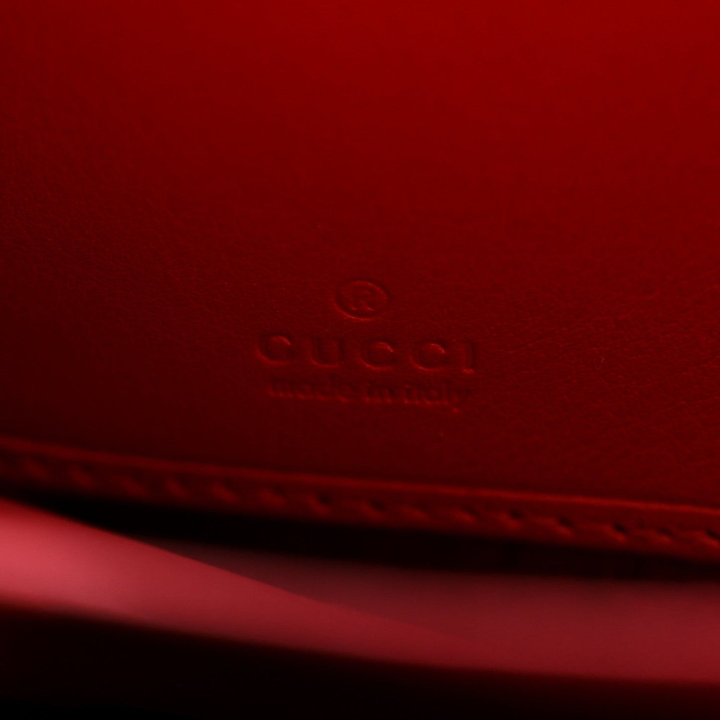 GG Supreme Monogram Apple Zip Around Wallet Beige Multicolor Lobster Red