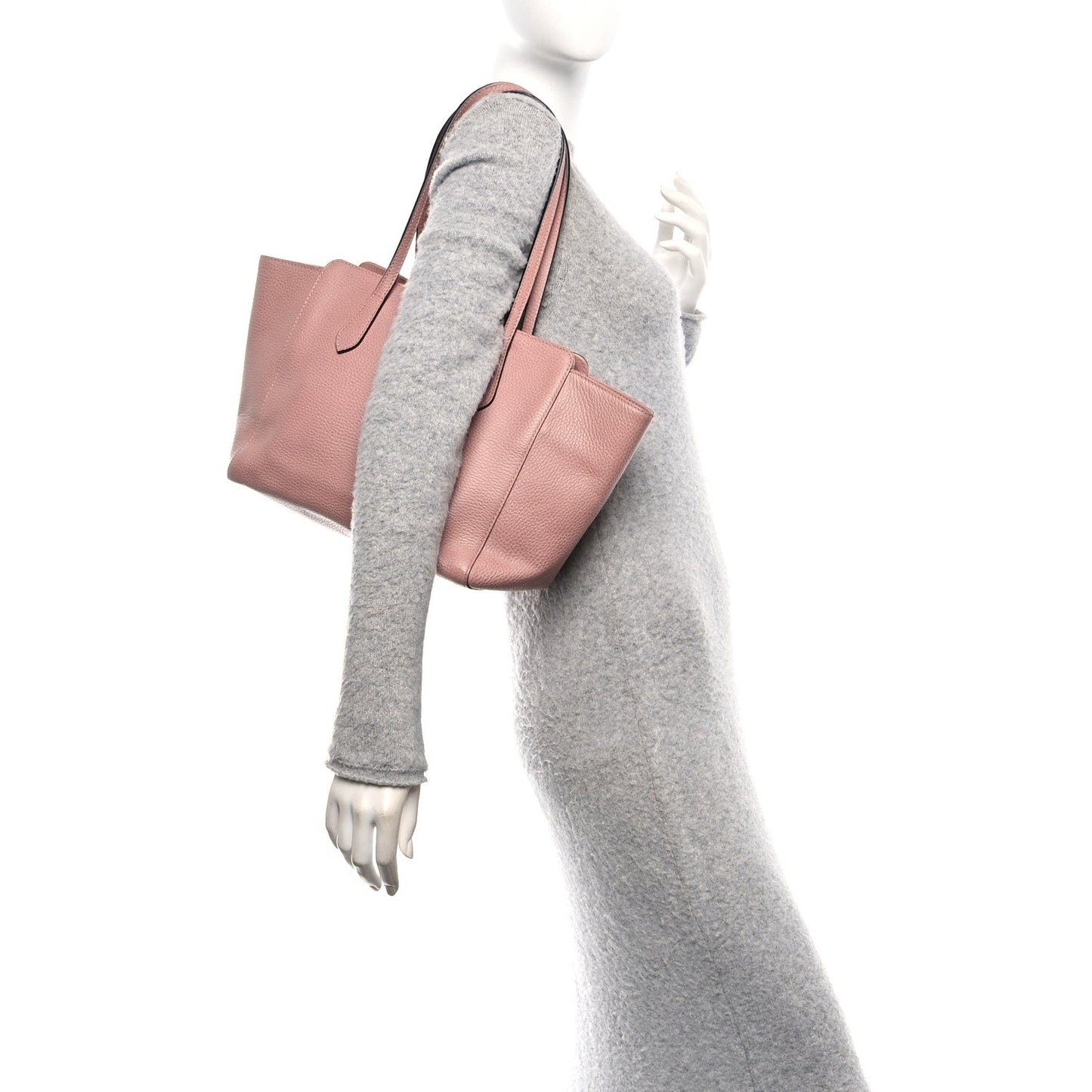 Dollar Calfskin Small Swing Tote Soft Pink