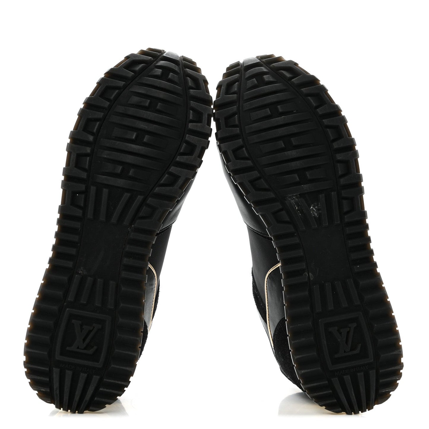 Suede Calfskin Recycled Monogram Nylon Run Away Sneakers 39 Black