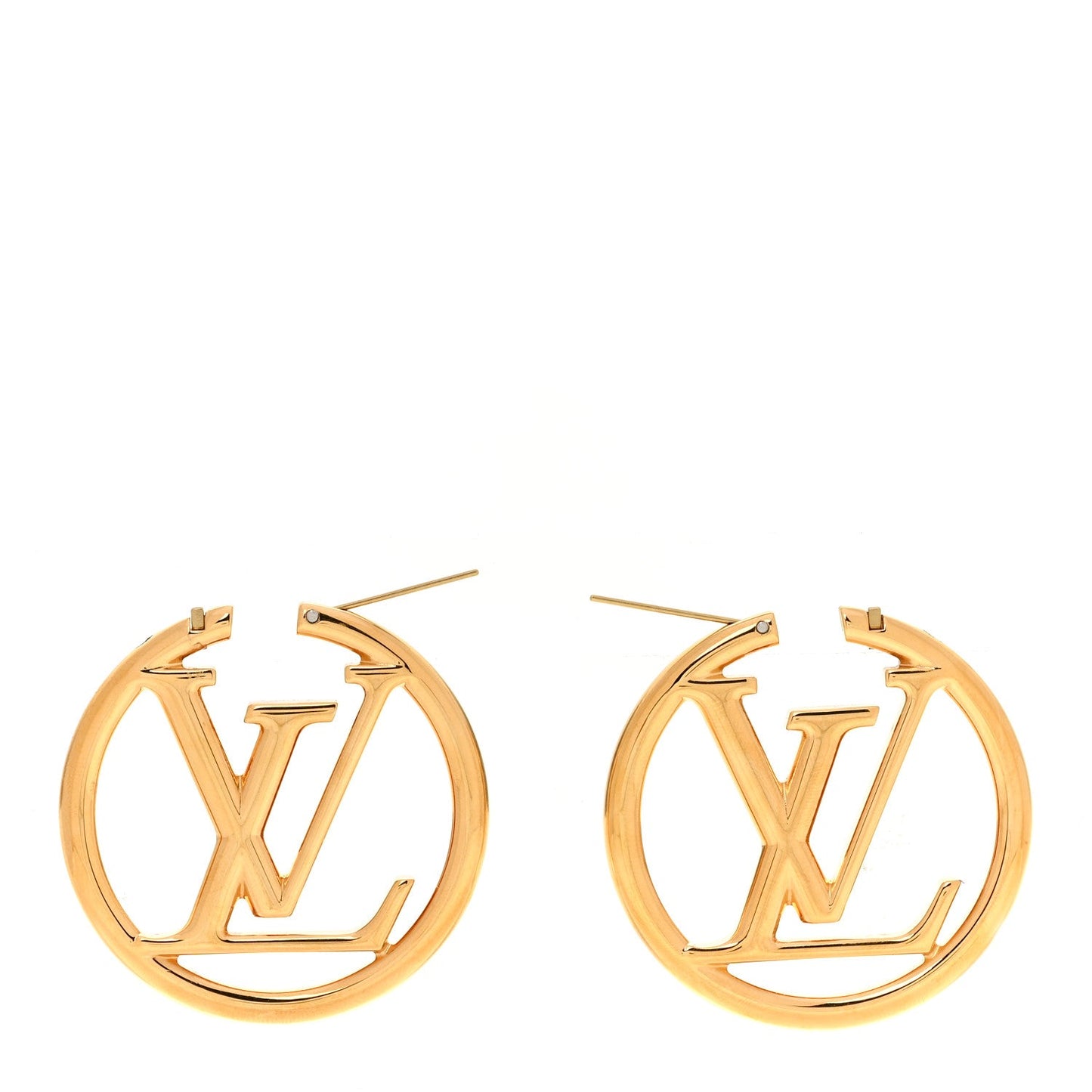 Metal Louise Hoop Earrings Gold Gold