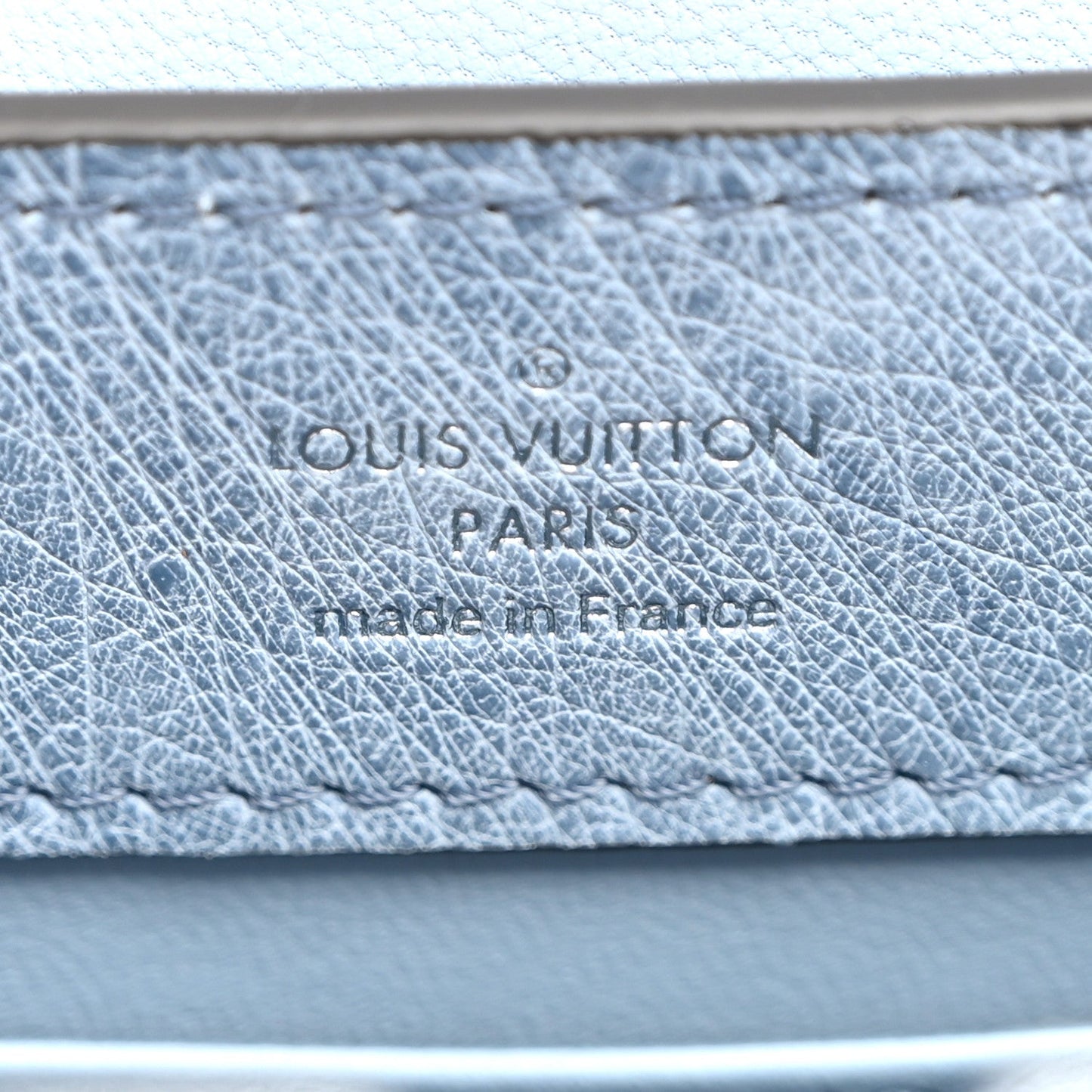 Ostrich Capucines Mini Blue Denim