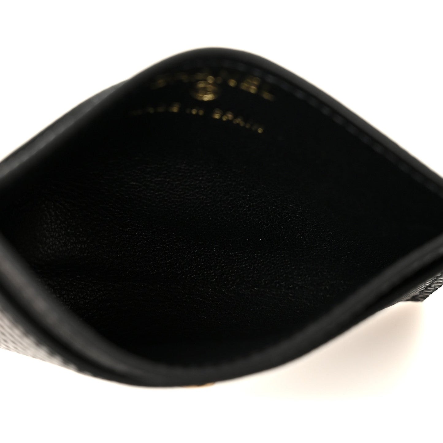 Calfskin Lizard Embossed Card Holder Black