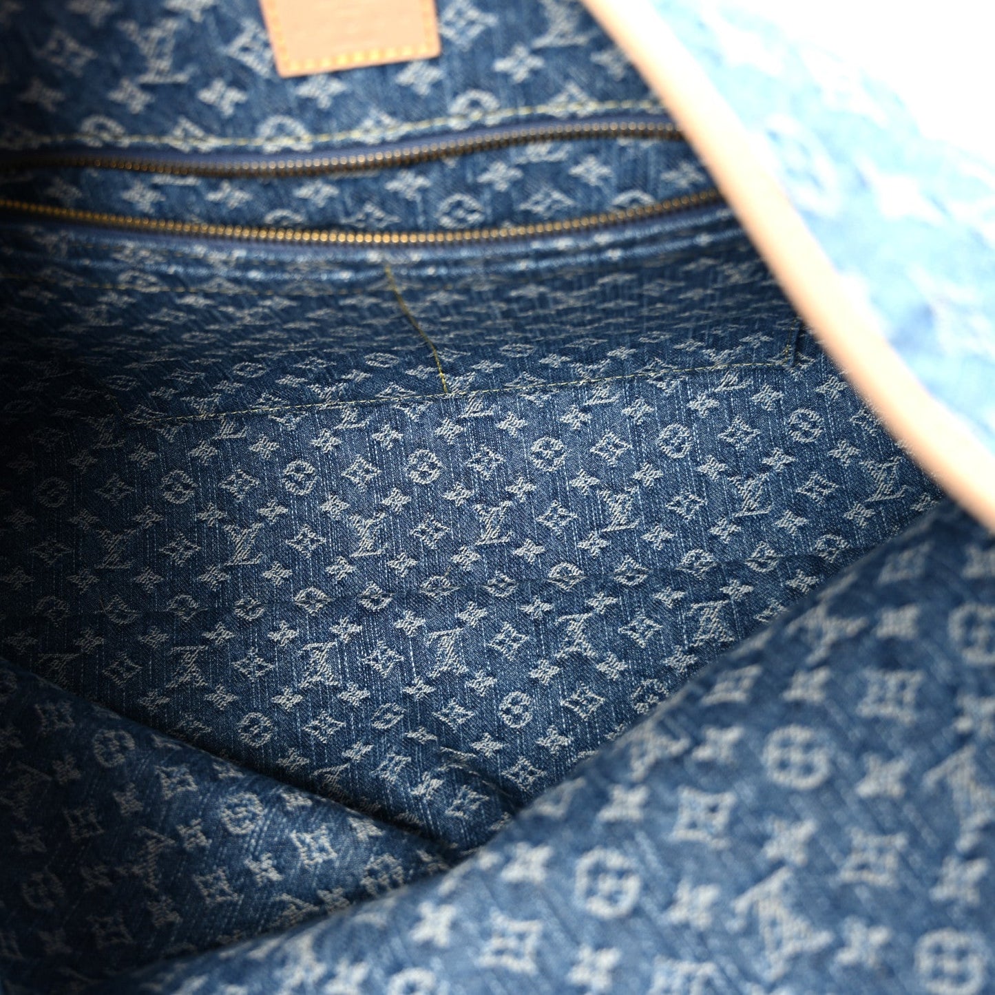 Monogram Denim CarryAll MM Blue