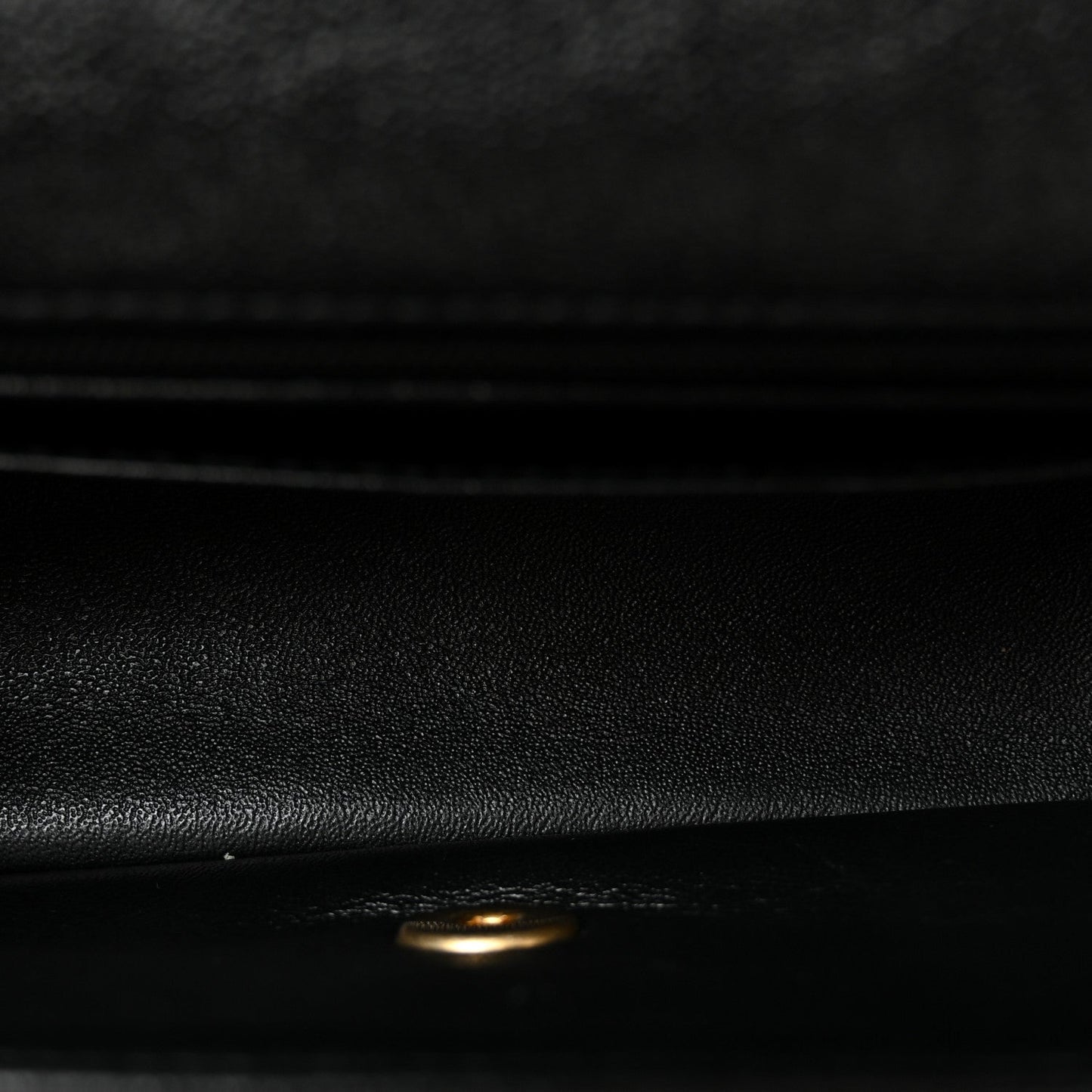 Caviar Quilted Mini Top Handle Rectangular Flap Black