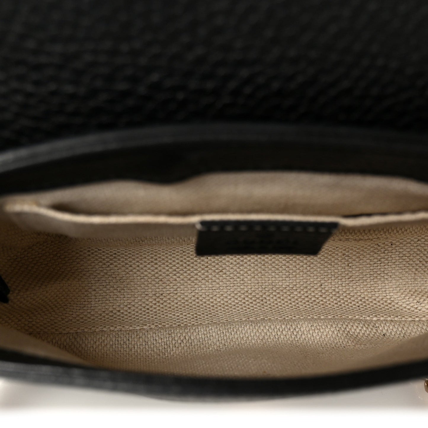 Pebbled Calfskin Small Soho Flap Crossbody Black