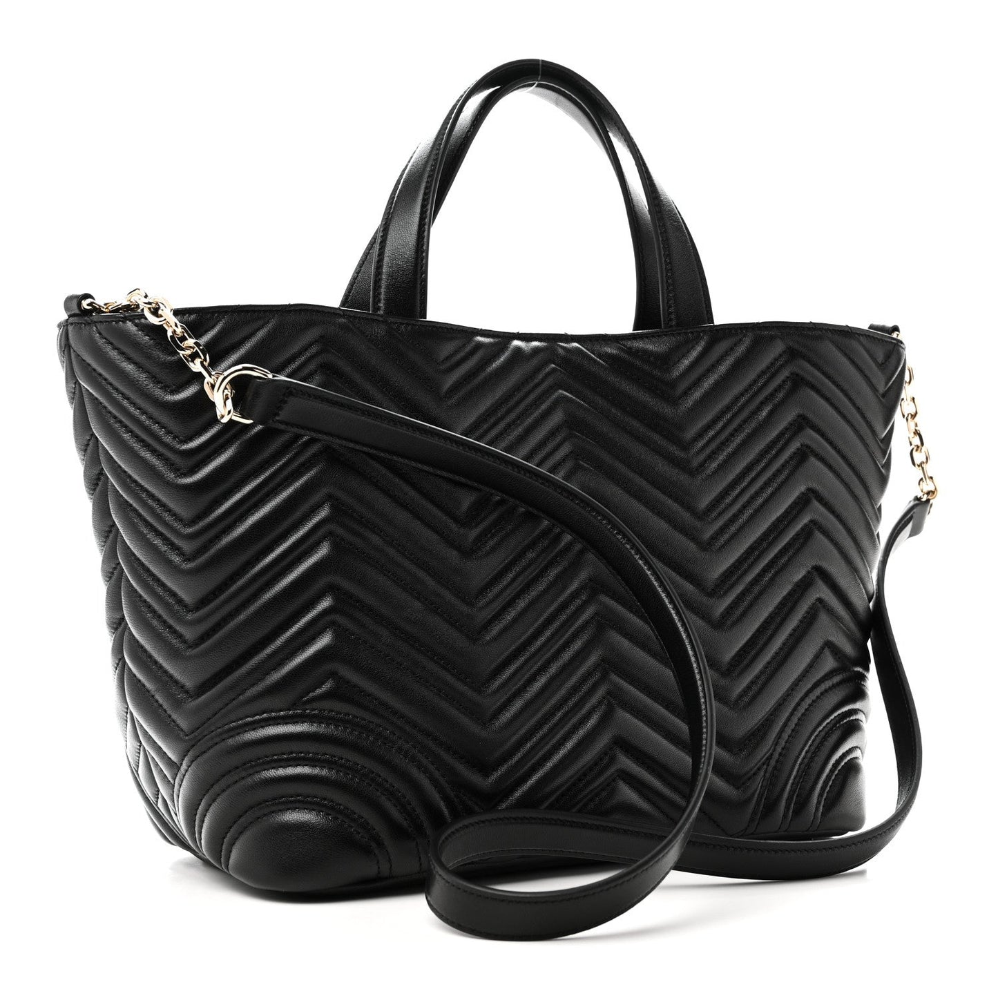 Lambskin Matelasse Medium GG Betty Tote Bag Black
