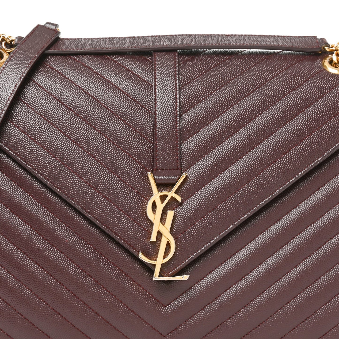 Grain De Poudre Matelasse Chevron Large Monogram Satchel Amaranto