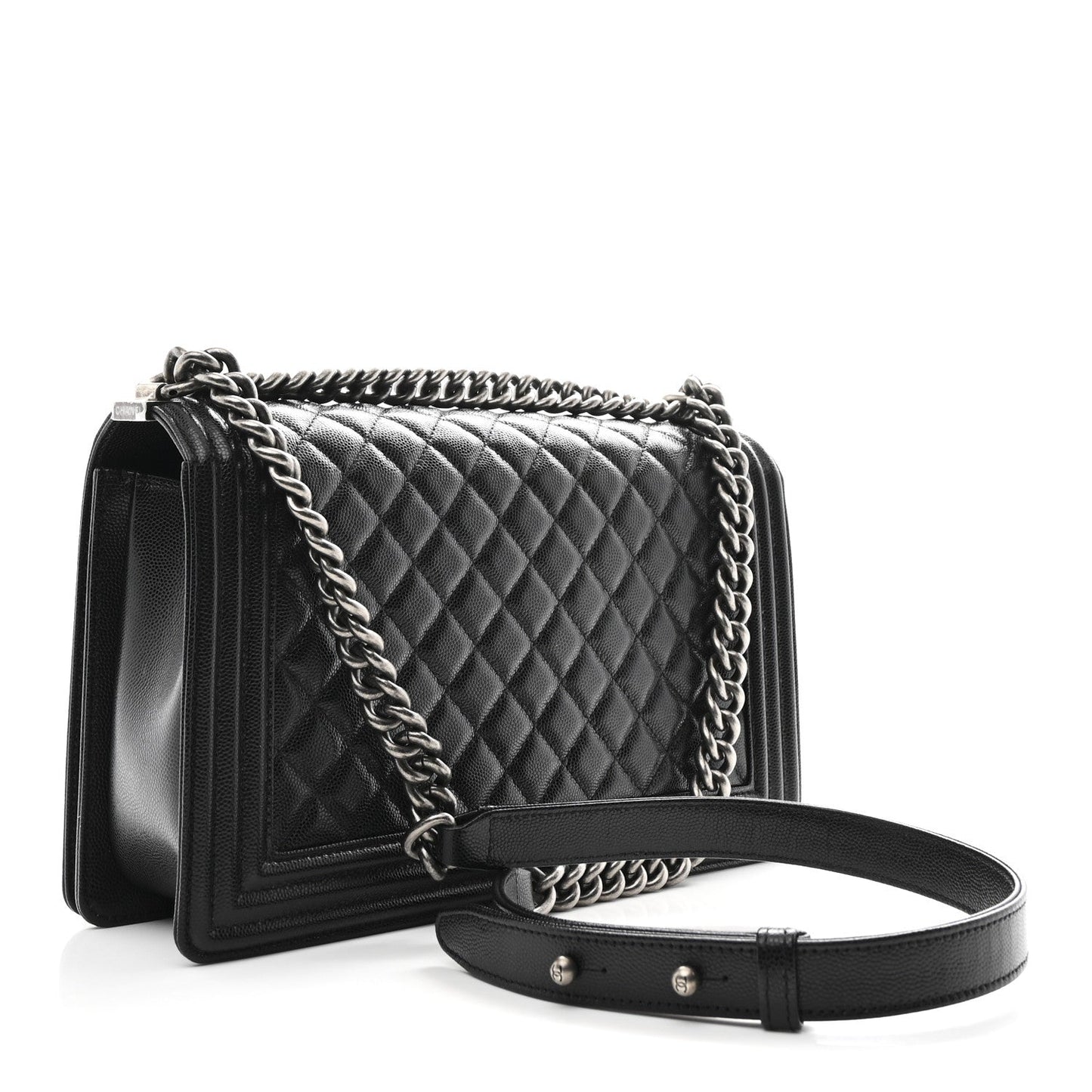 Caviar Quilted New Medium Boy Flap Black