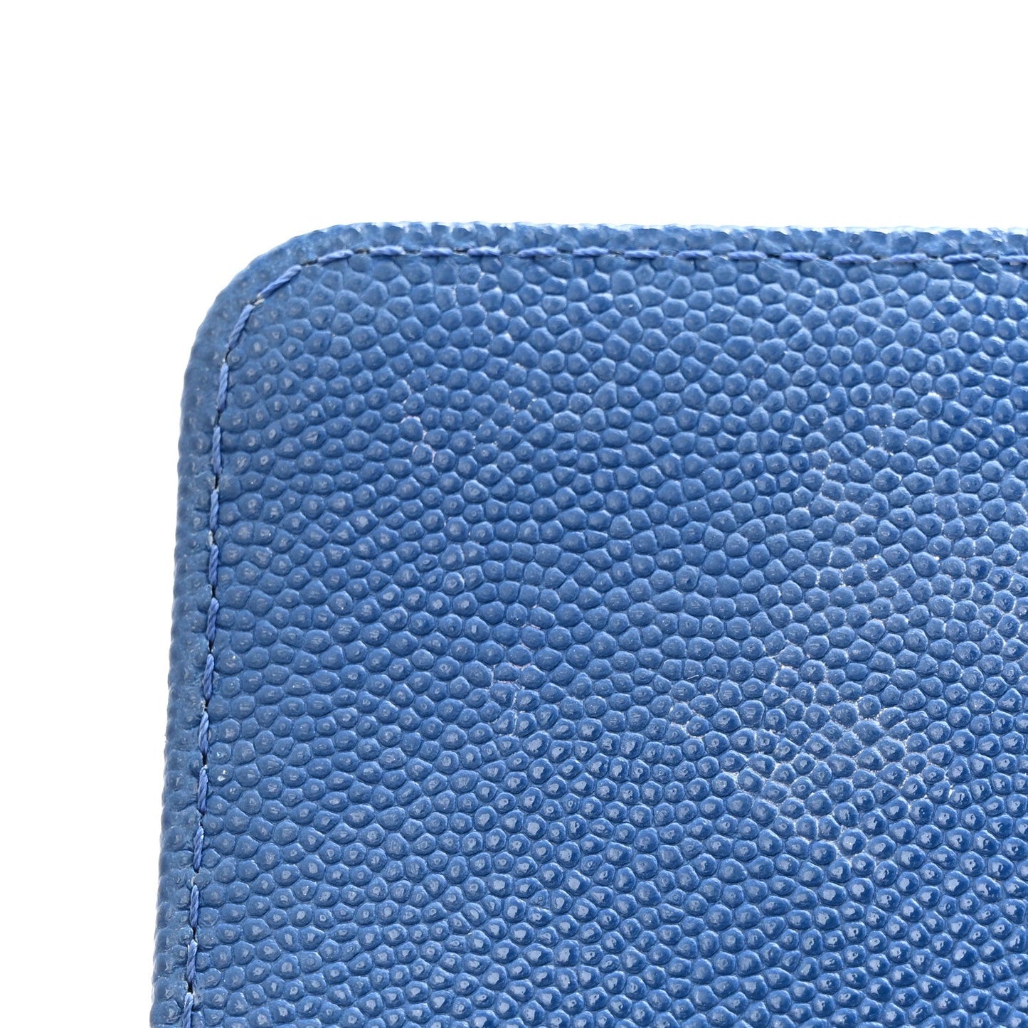 Caviar Quilted Small Boy Flap Dark Blue