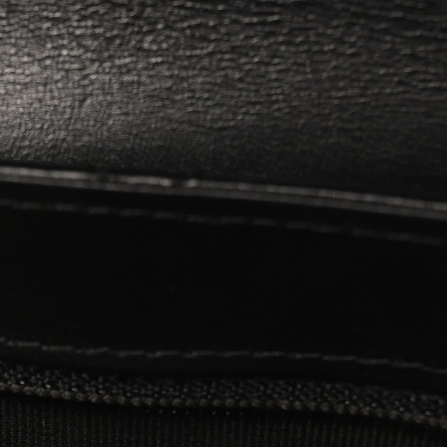 Shiny Aged Calfskin Quilted Nano Kelly Shopper Black