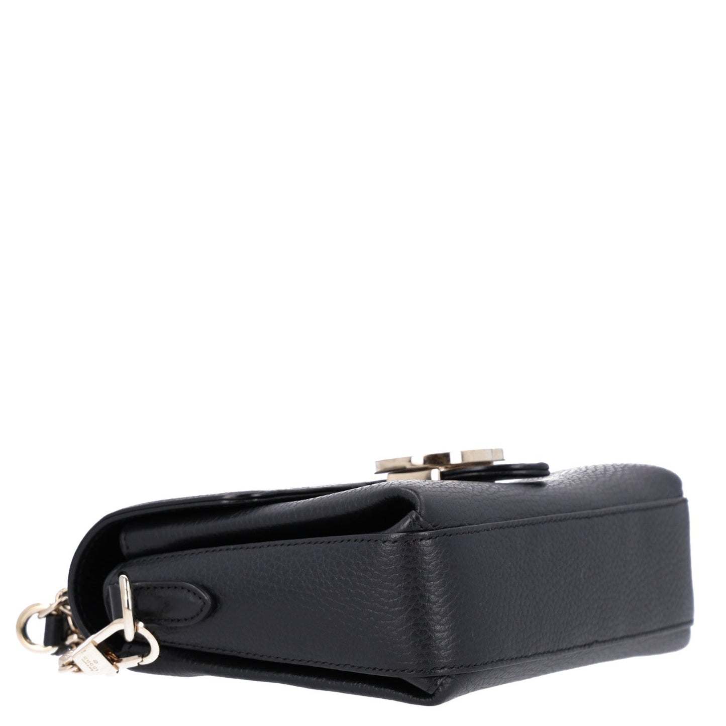 Dollar Calfskin Interlocking G Crossbody Bag Black