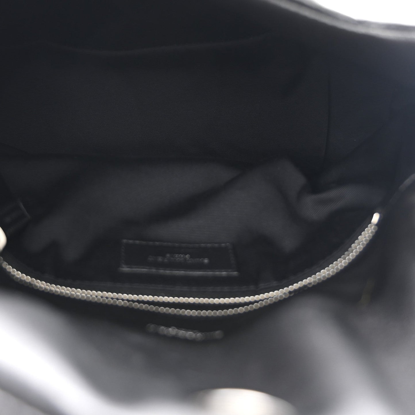 Lambskin Quilted Small Loulou Puffer Monogram Chain Satchel Black