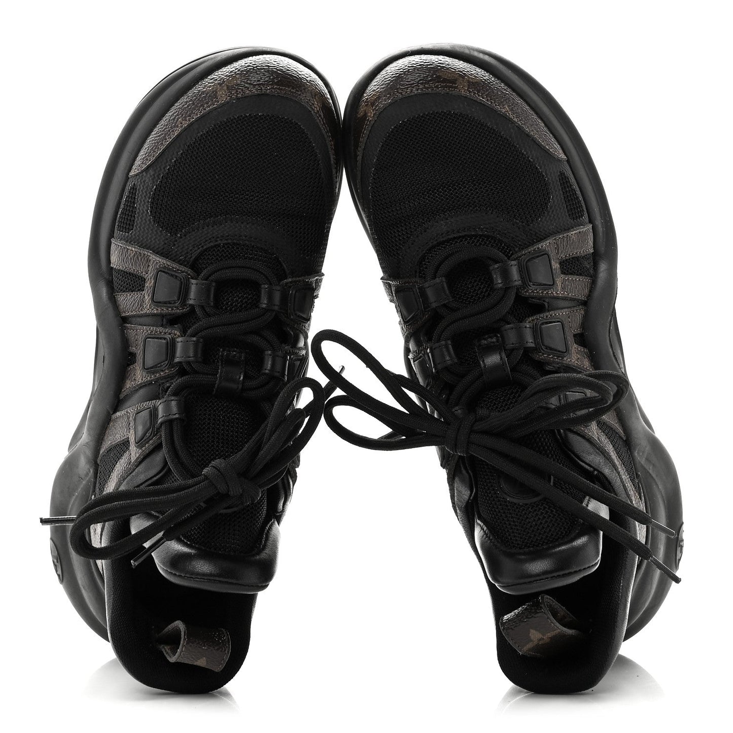 Calfskin Patent Monogram LV Archlight Sneakers 38 Black