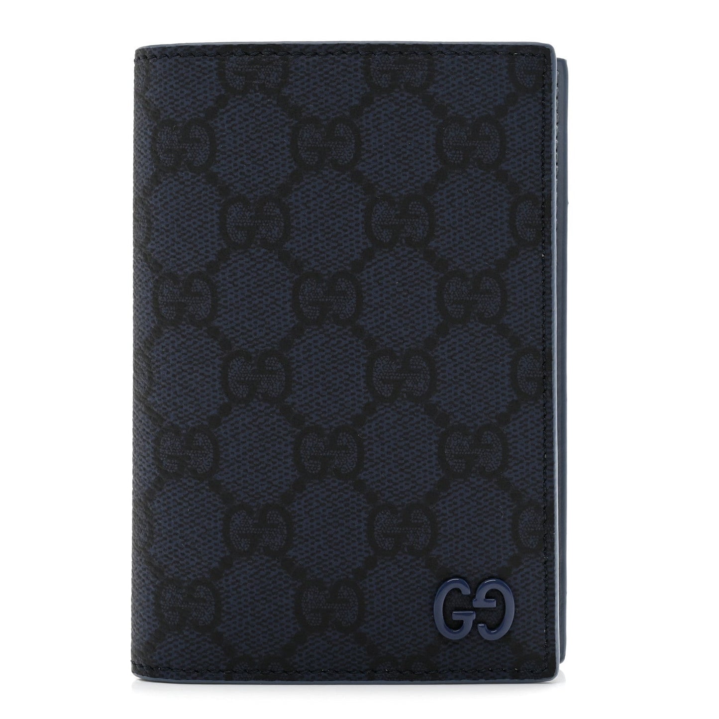 GG Supreme Monogram Passport Case Dark Blue