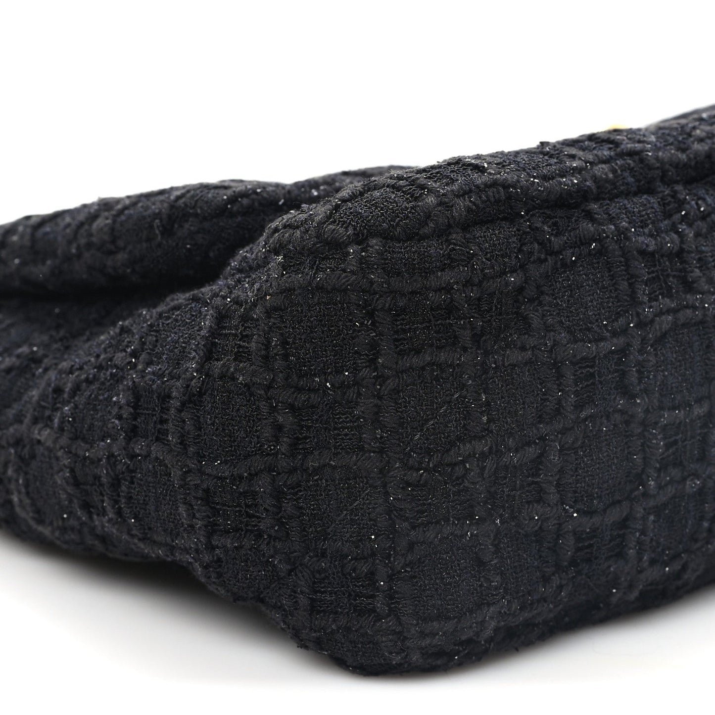Tweed Quilted Medium Chanel 19 Flap Black Black