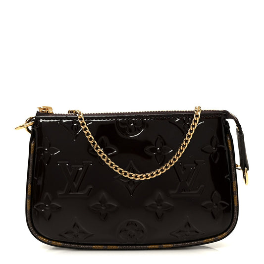 Vernis Monogram Mini Pochette Accessories Amarante