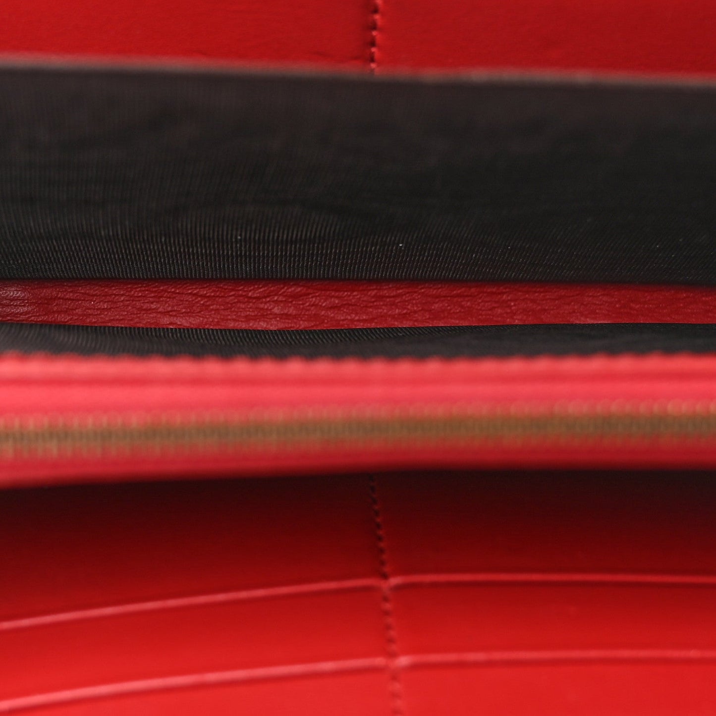 GG Supreme Monogram Cherries Zip Around Wallet Hibiscus Red