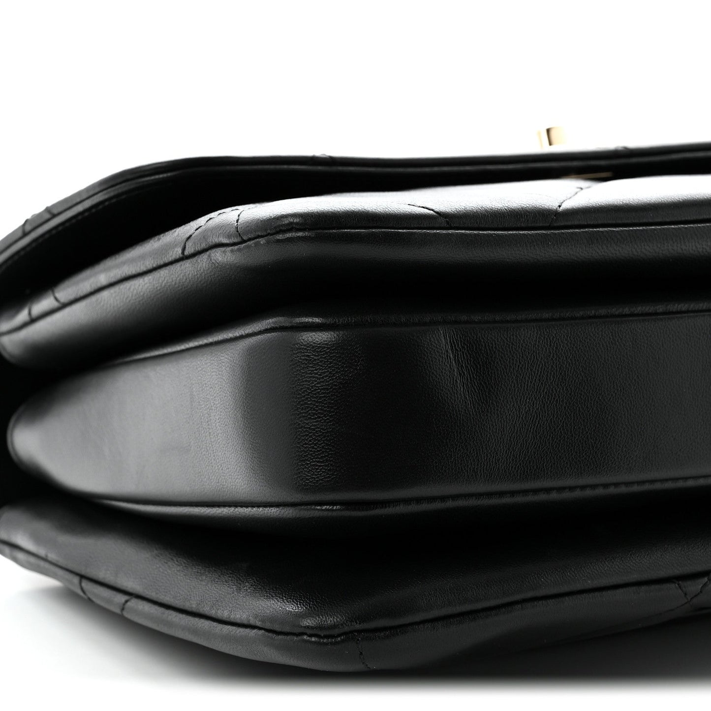 Lambskin Quilted Medium Trendy CC Flap Dual Handle Bag Black