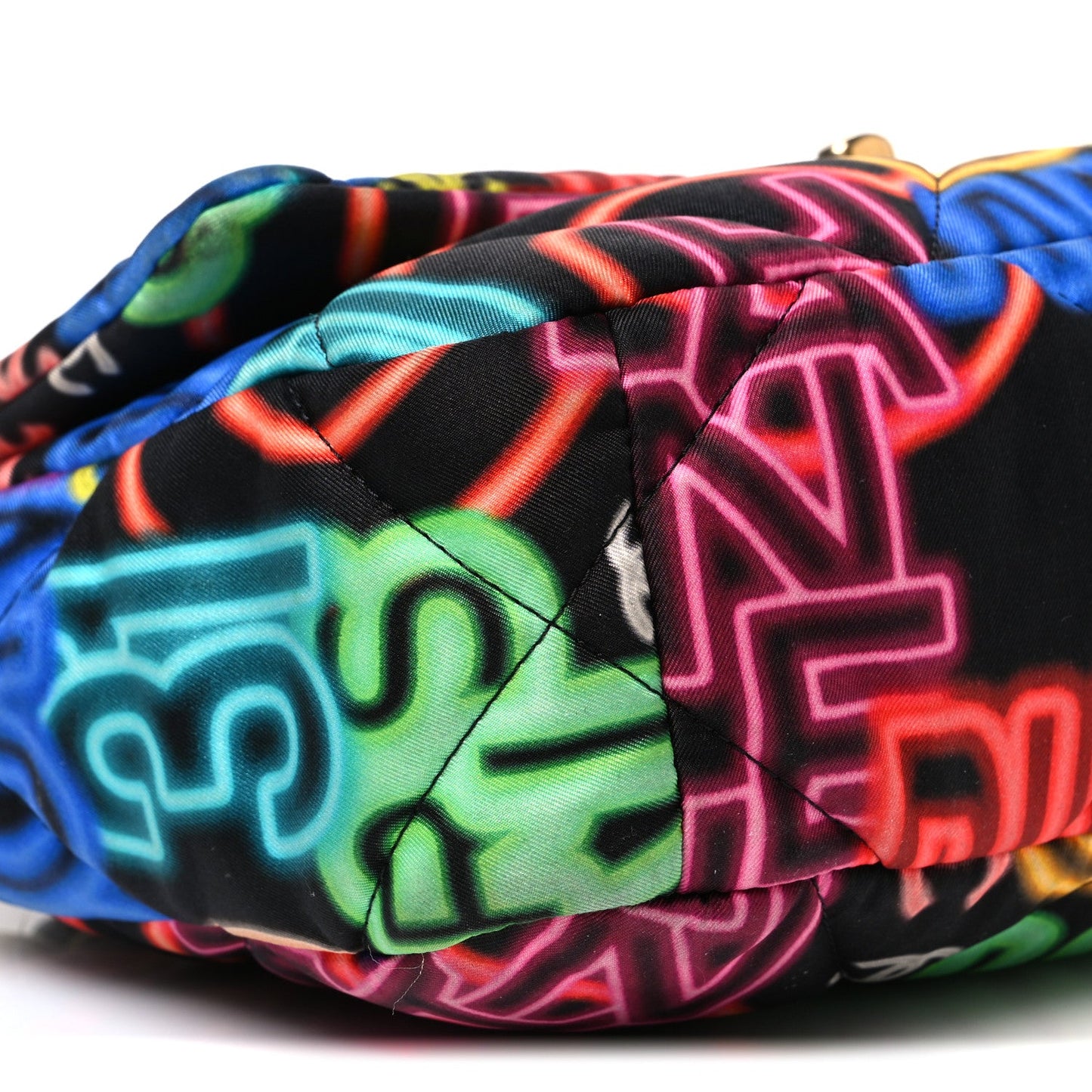 Fabric Quilted Neon Graffiti Medium Chanel 19 Flap Black Multicolor