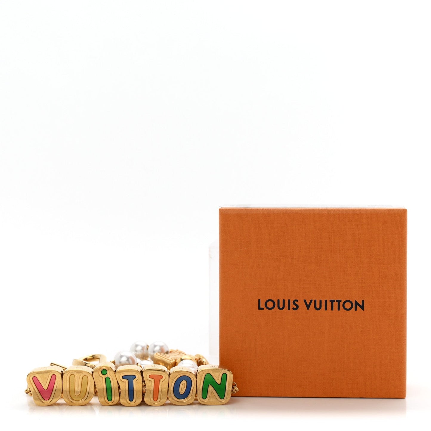 Metal Monogram Vuitton Belt Chain Gold Multicolor