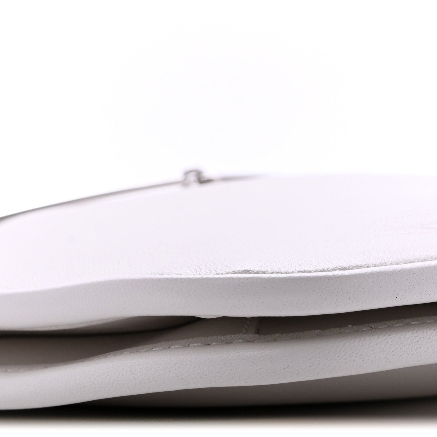 Calfskin Horsebit Slim Shoulder Bag White