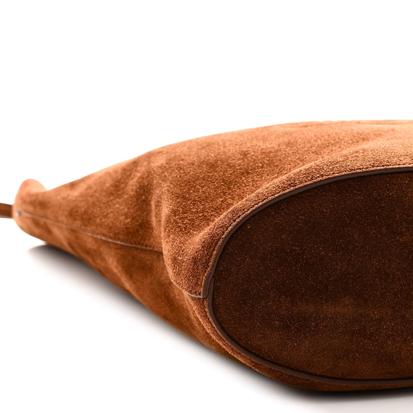 Suede Calfskin Reversible Triomphe Bucket Bag Brown