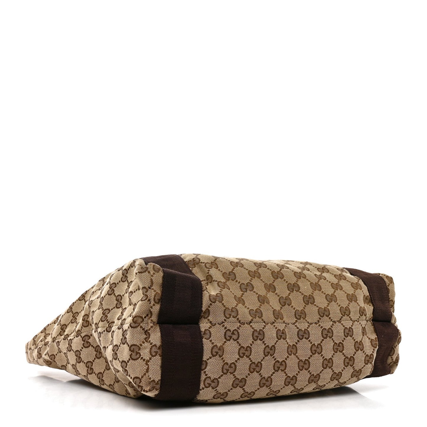 GG Monogram Medium Handle Vertical Tote Bag Dark Brown