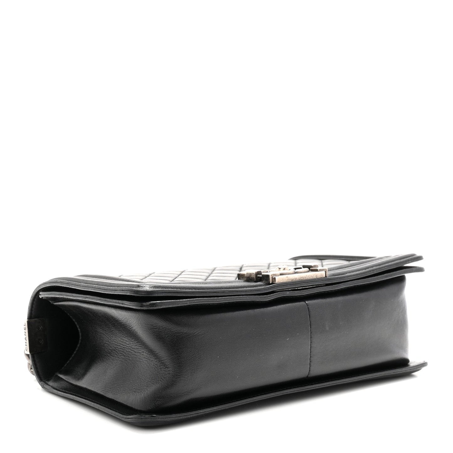 Lambskin Quilted Medium Boy Flap Black