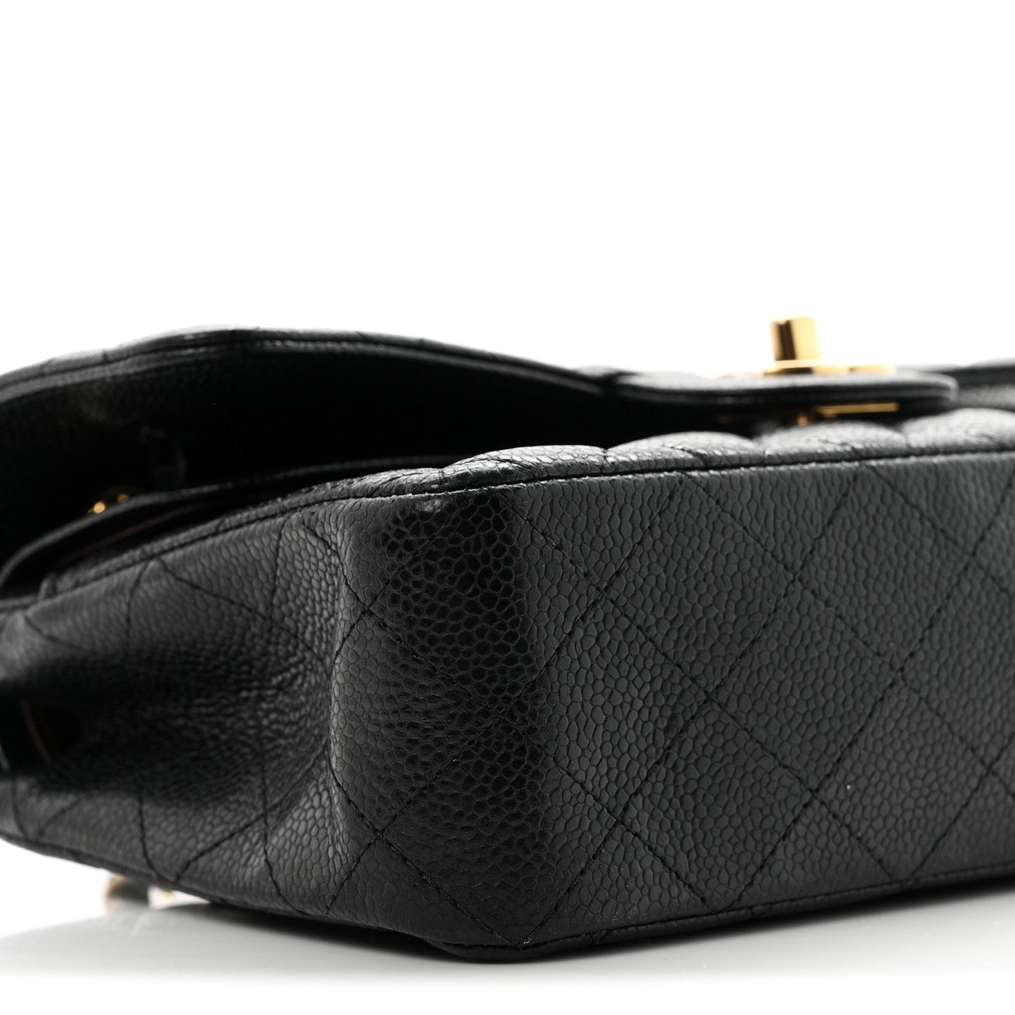 Caviar Quilted Small Double Flap Black