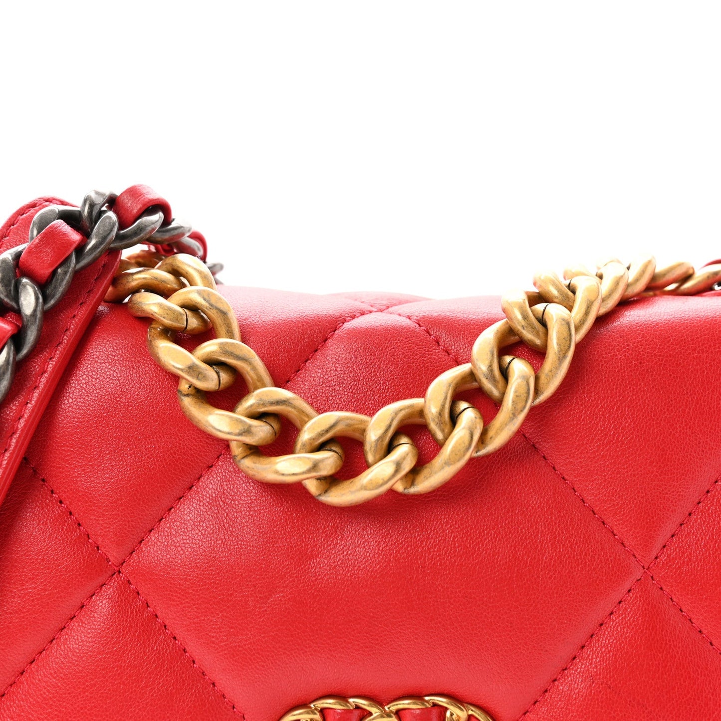 Goatskin Quilted Medium Chanel 19 Flap Pink