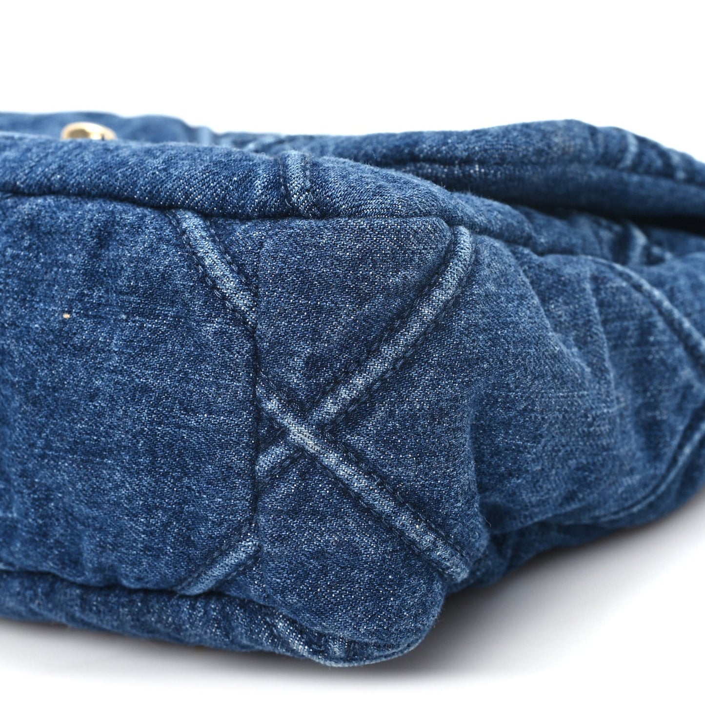 Denim Quilted Medium Chanel 19 Flap Blue