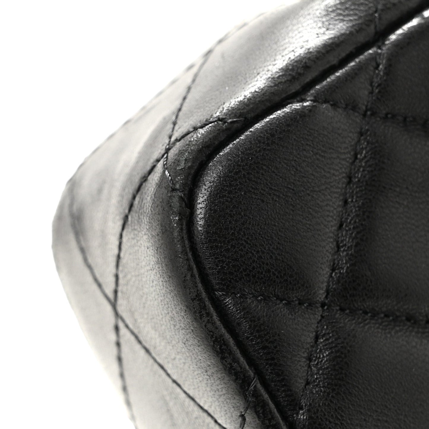 Lambskin Quilted Extra Mini Rectangular Flap Black