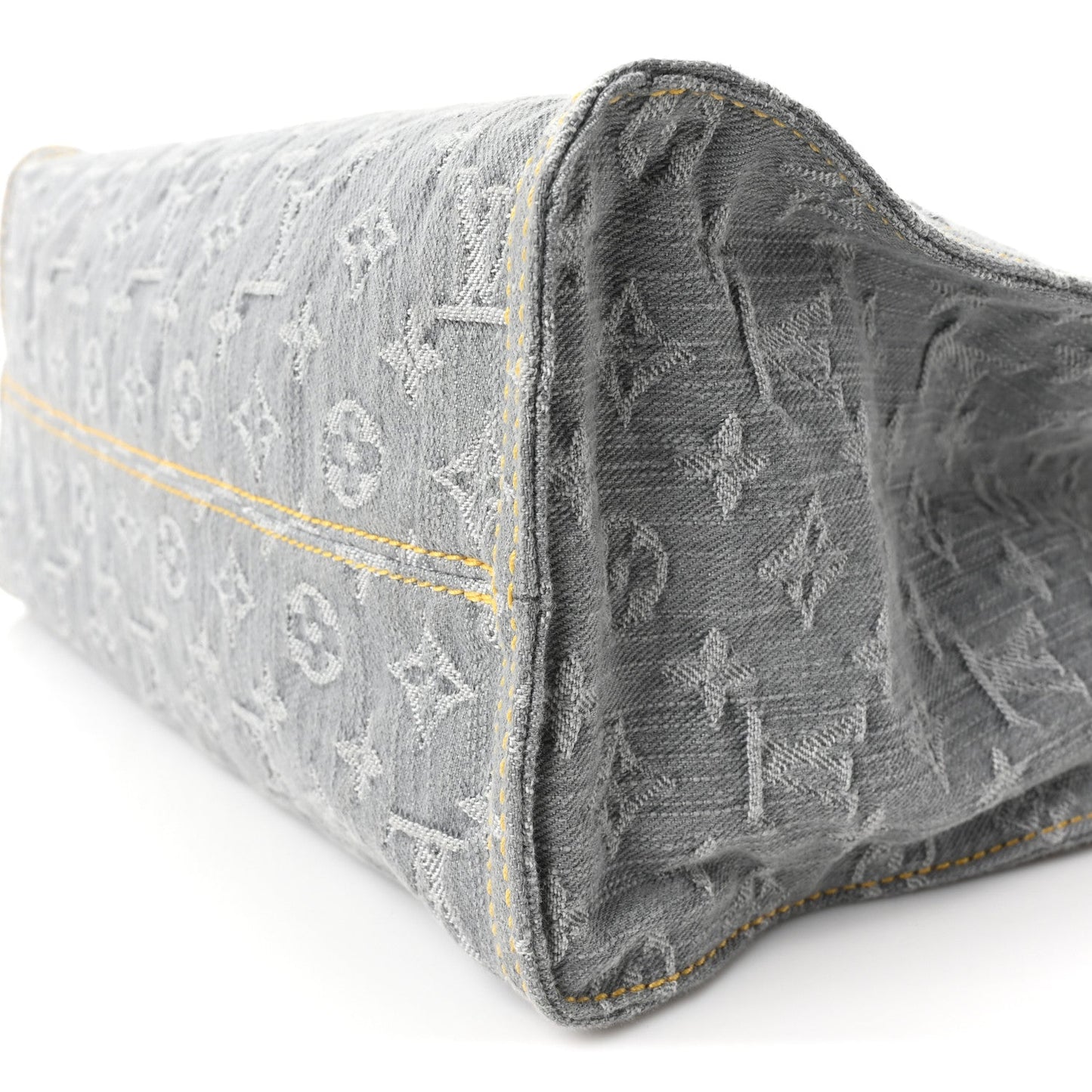 Monogram Denim Onthego MM Washed Gray