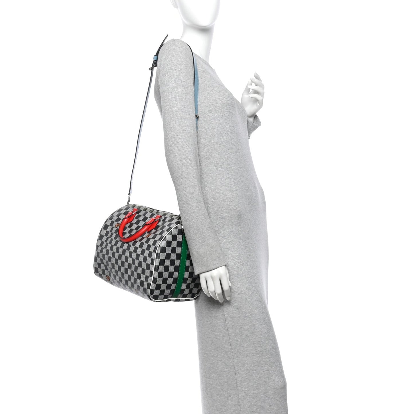 Damier Speedy Bandouliere 30 Black White