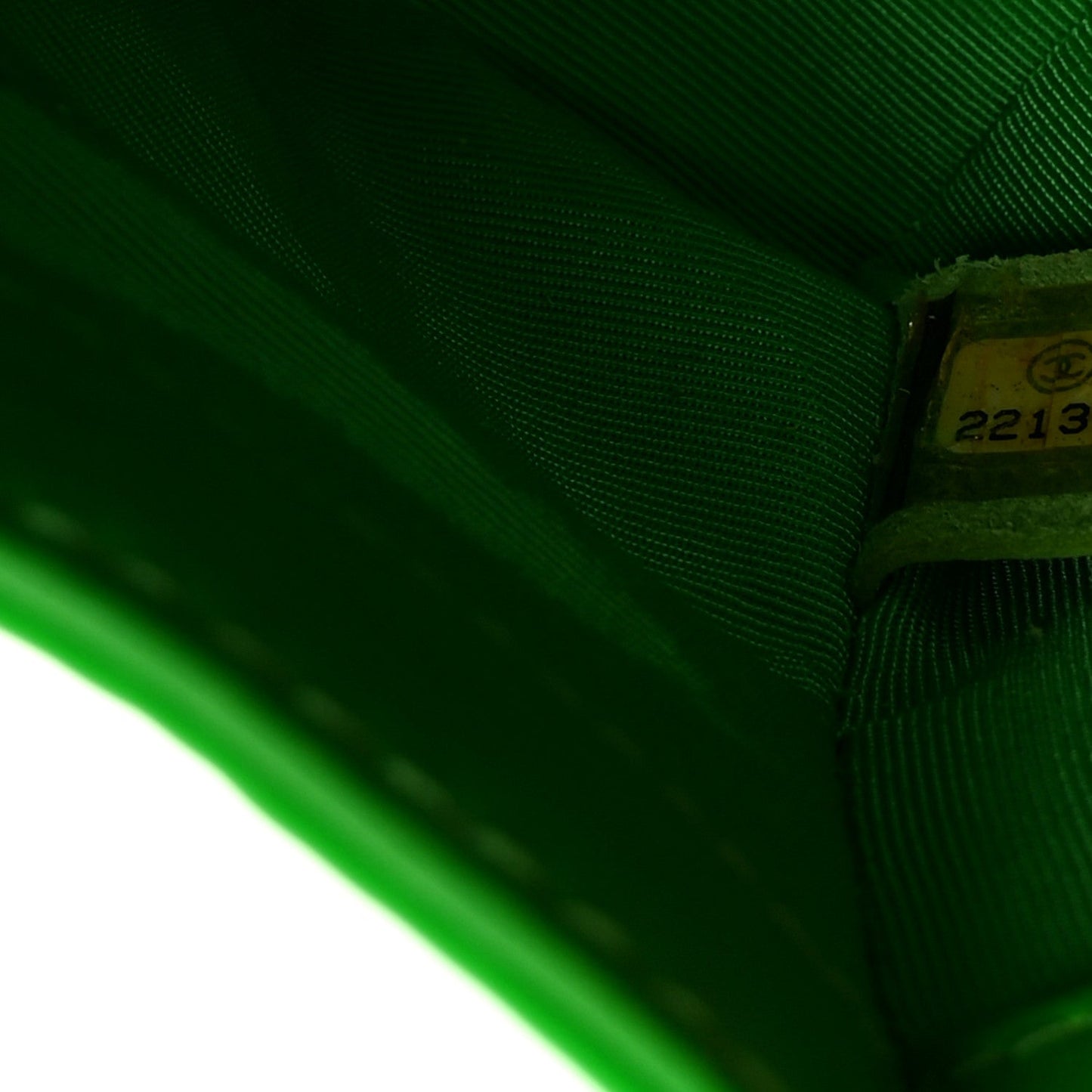 Patent Quilted Small Boy Flap Green