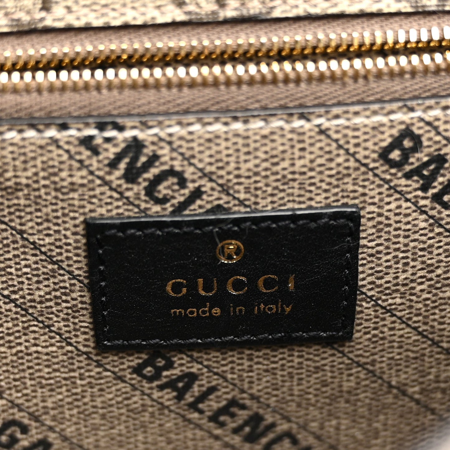 X GUCCI GG Supreme Monogram Small Hourglass Top Handle Bag Beige Ebony