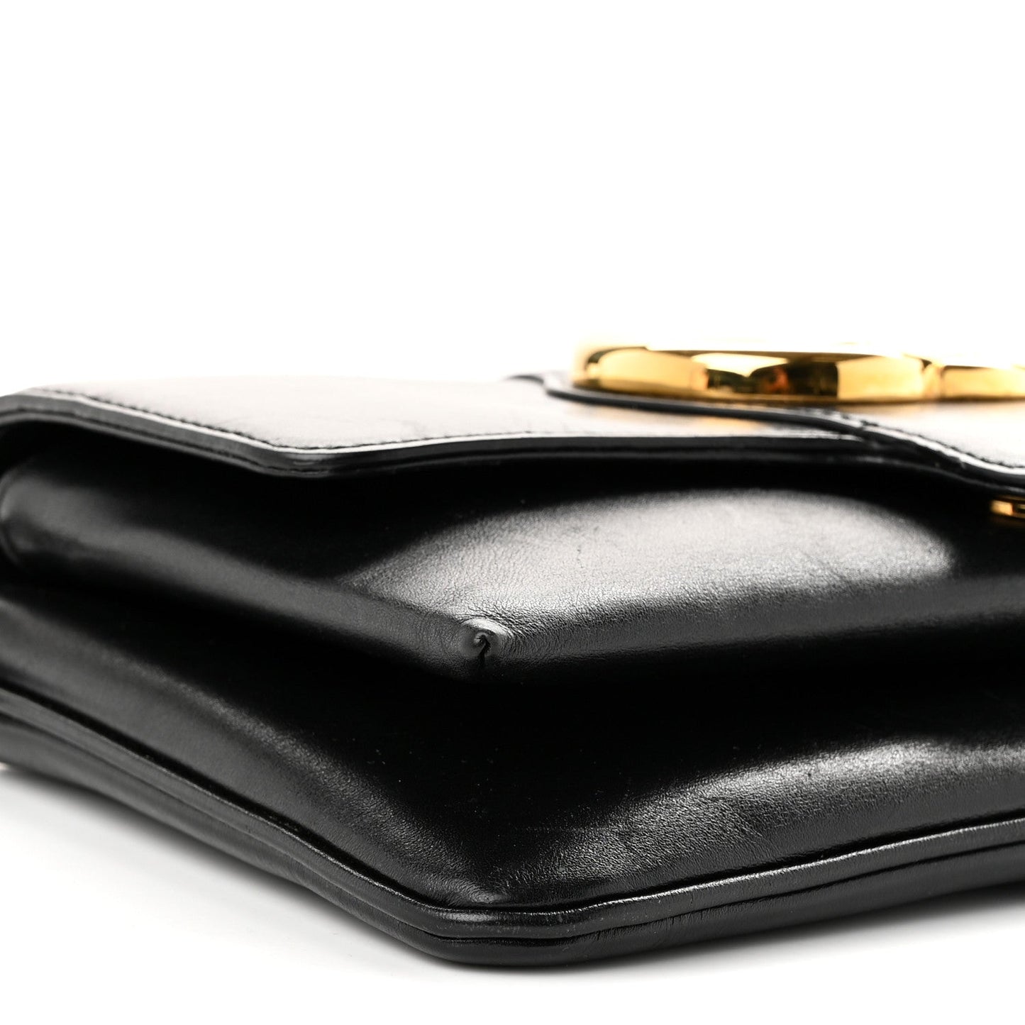 Vitello Palmellato Lux Small Arli Flap Shoulder Bag Black