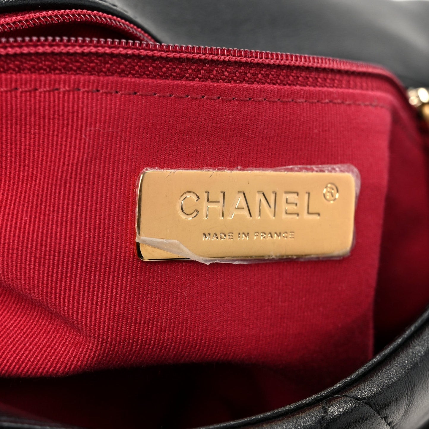 Goatskin Quilted Large Chanel 19 Flap Black