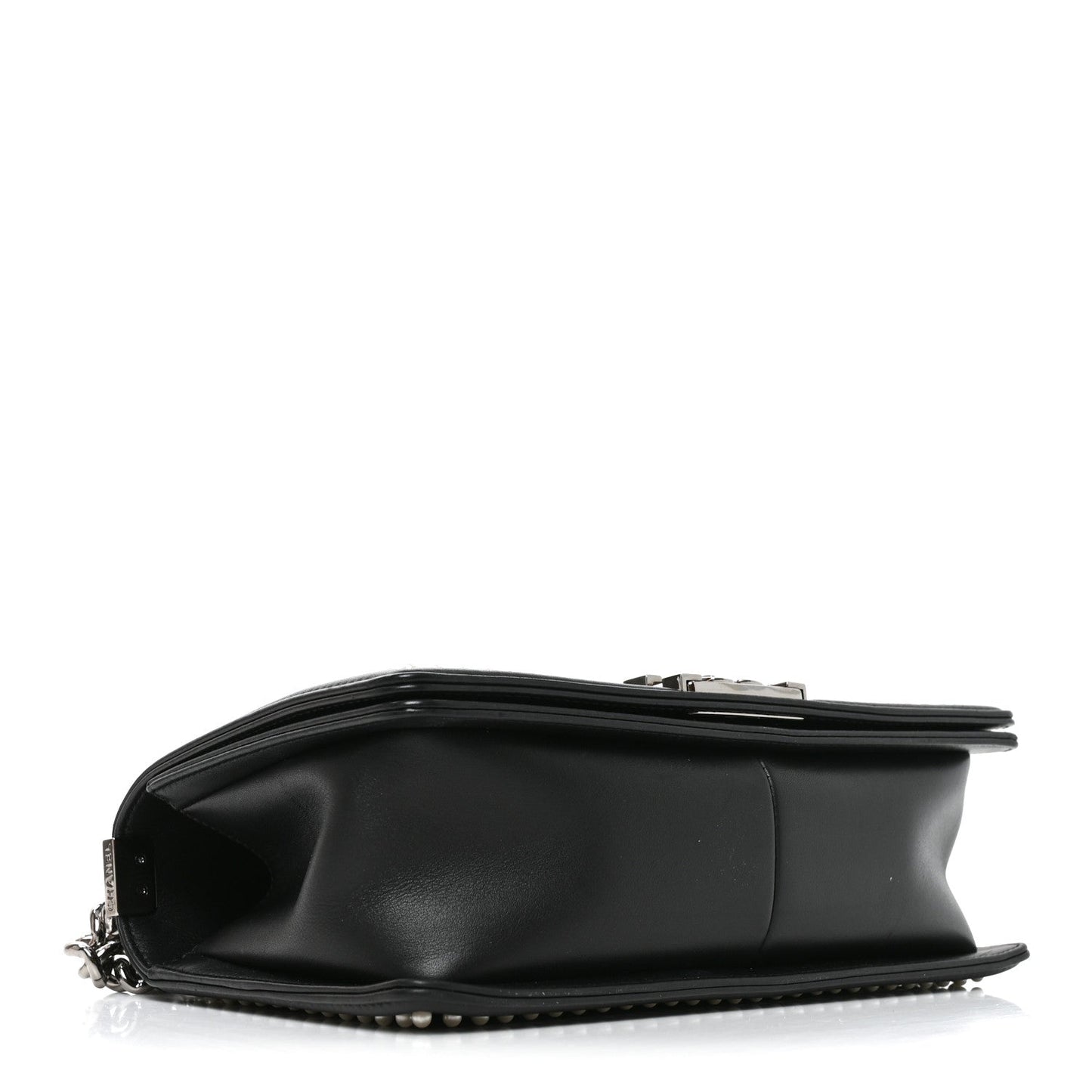 Calfskin Pearl Tweed Medium Boy Flap Black