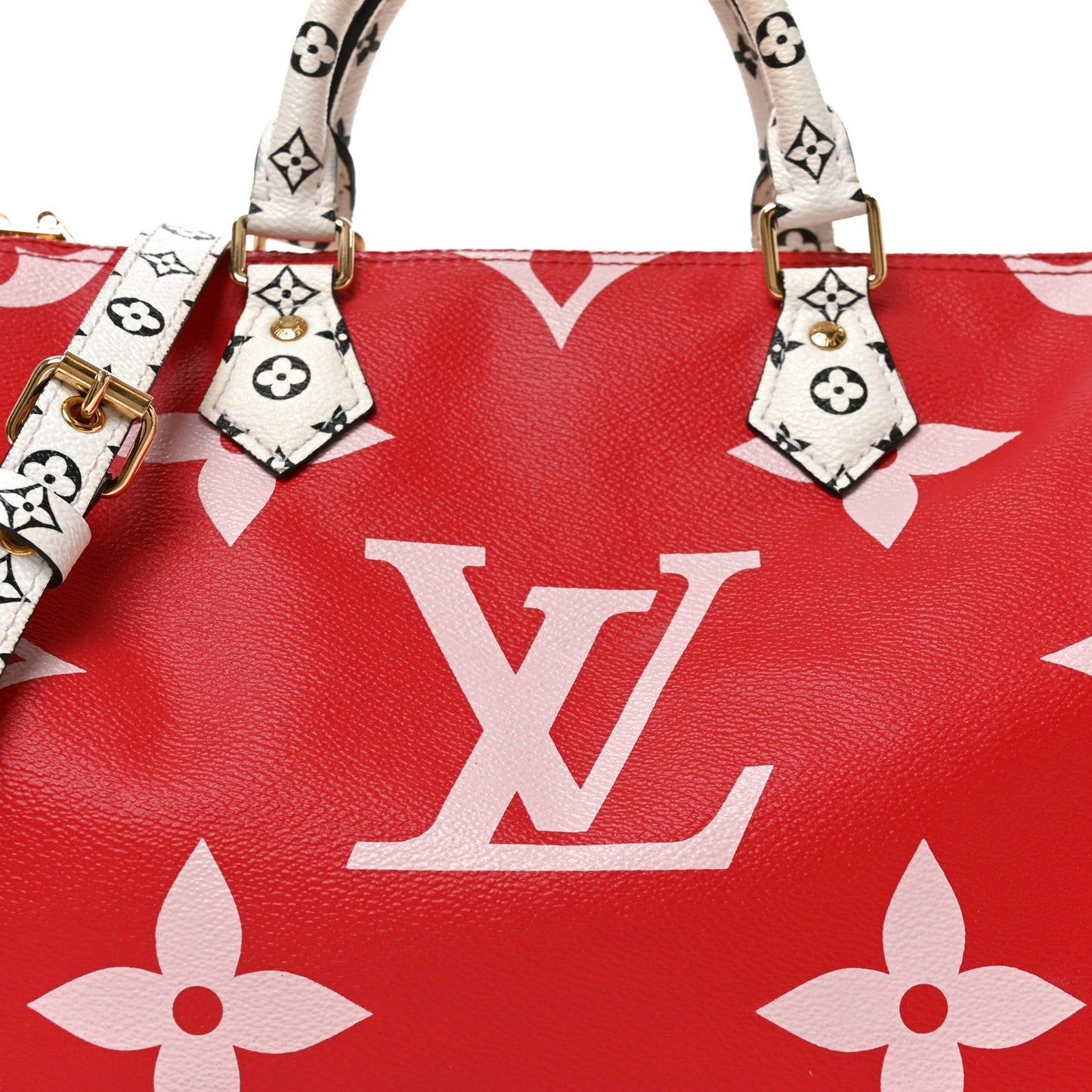 Monogram Giant Speedy Bandouliere 30 Rouge