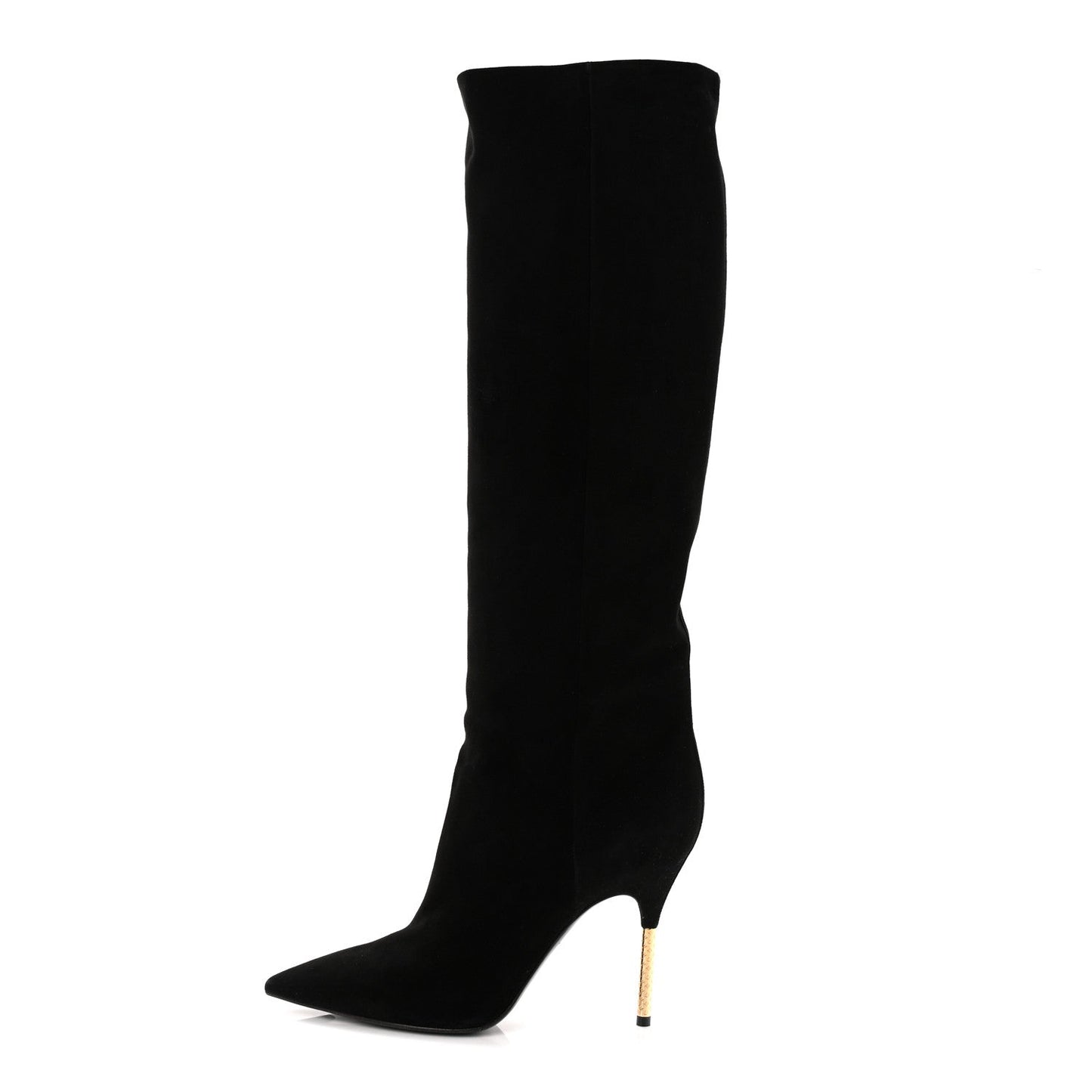 Suede High Boots 41 Black