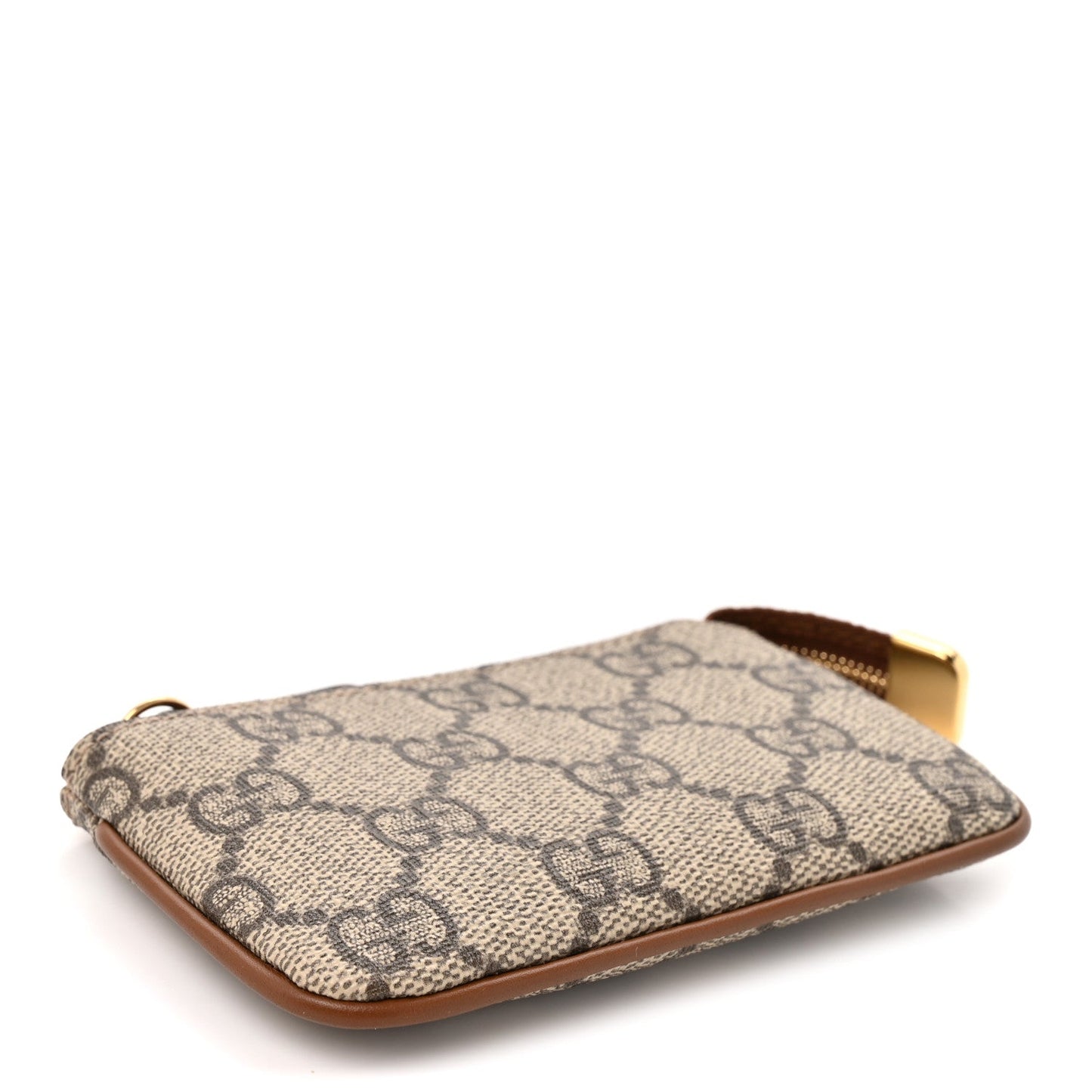 GG Supreme Monogram Key Case Beige Ebony Cuir