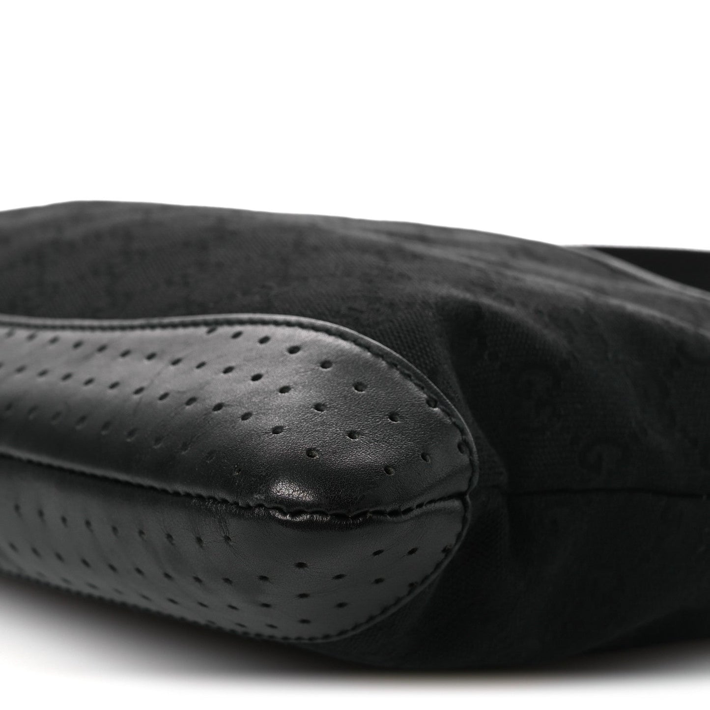 Monogram Calfskin Perforated Medium Flat Messenger Bag Black