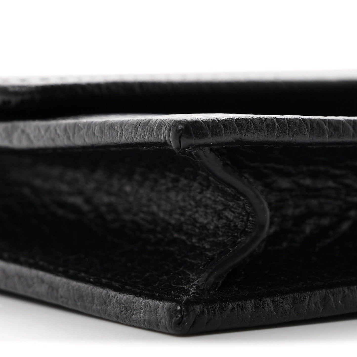 Dollar Calfskin Interlocking G Chain Wallet Black