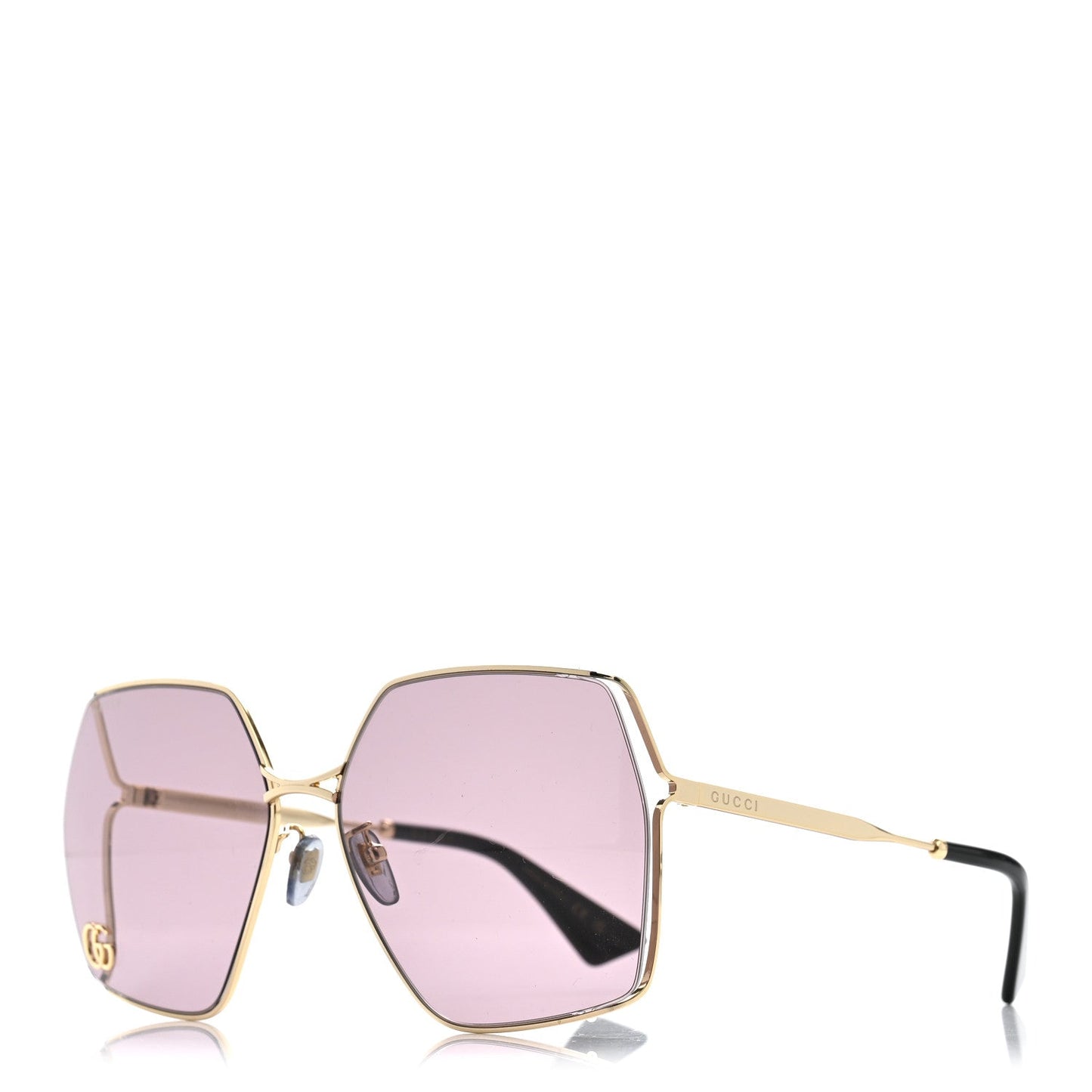 Oversized Sunglasses GG0817S Purple Gold