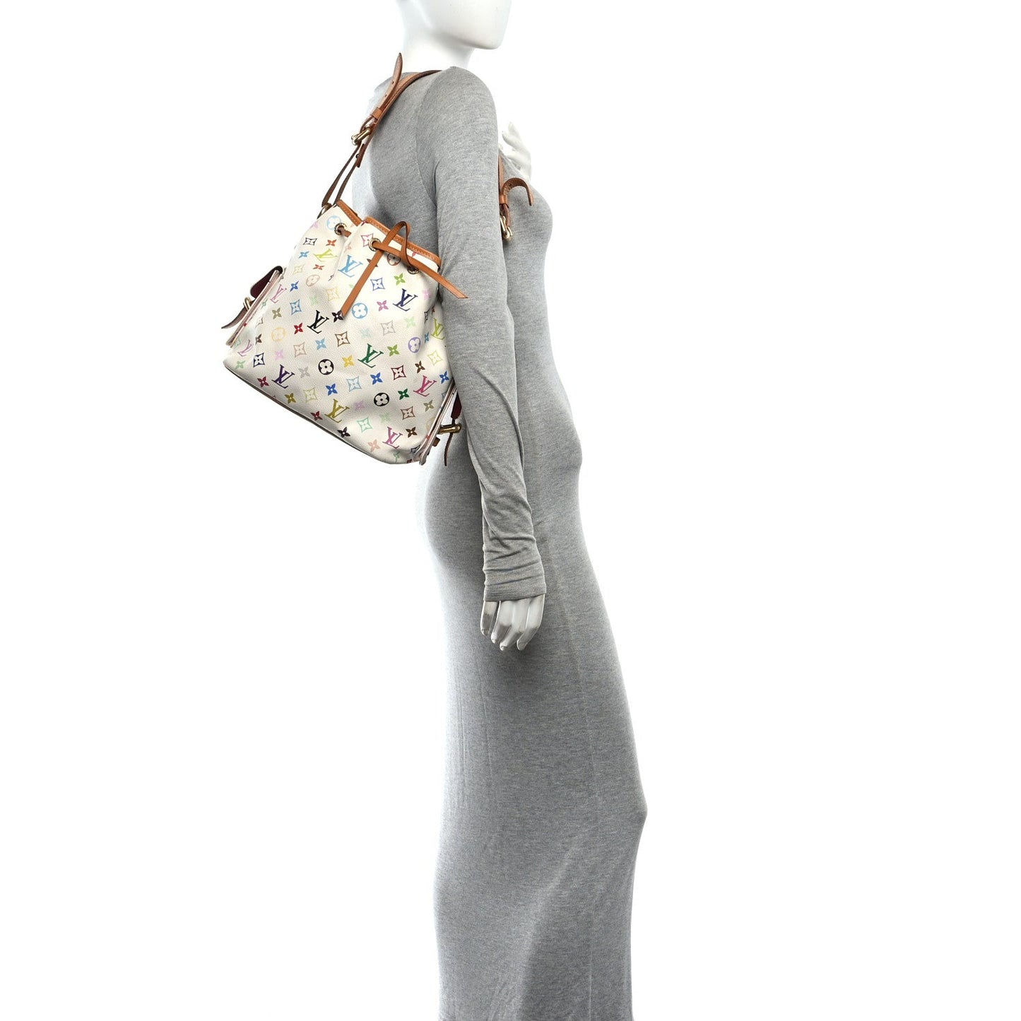 Monogram Multicolor Petit Noe White