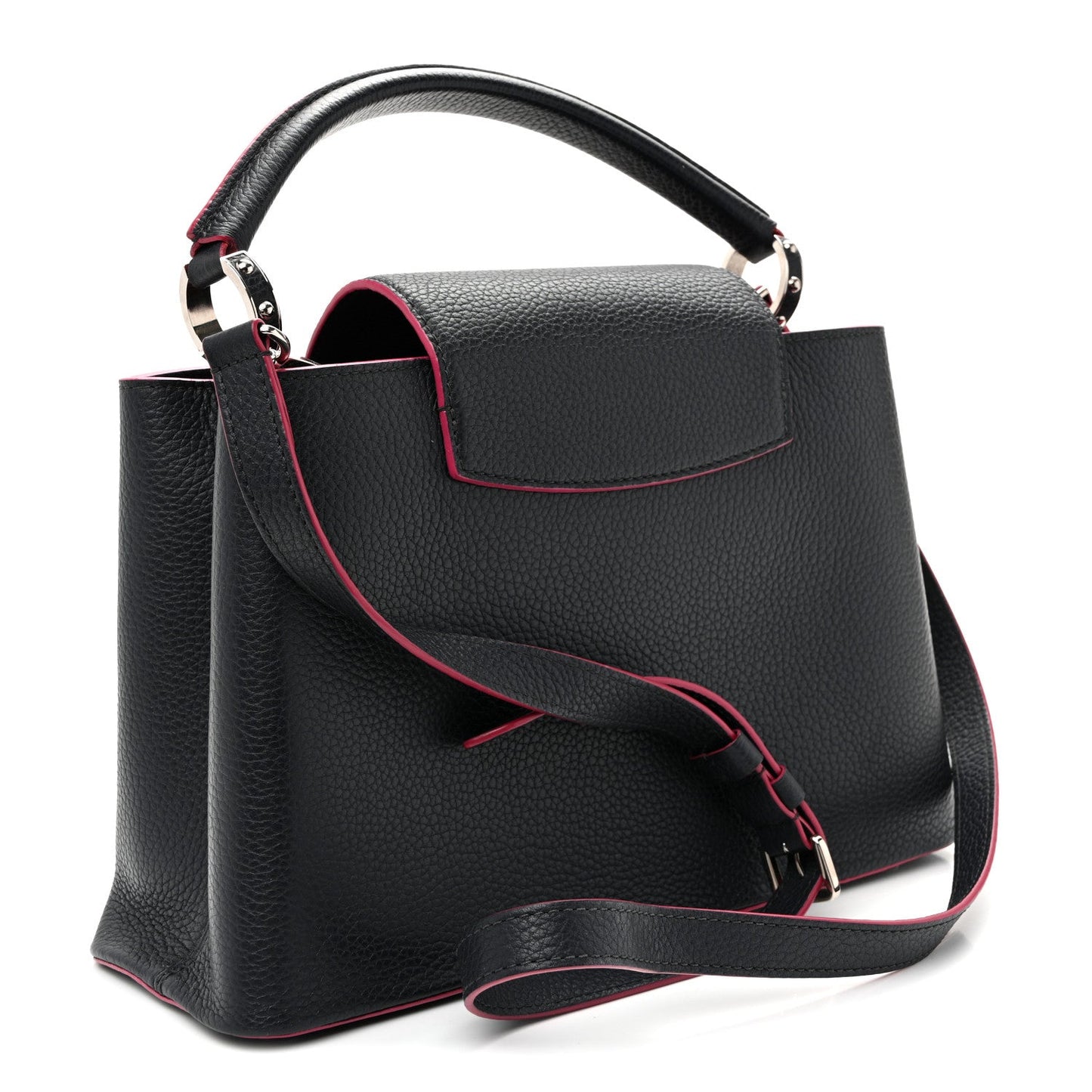 Taurillon Capucines PM Marine Rouge