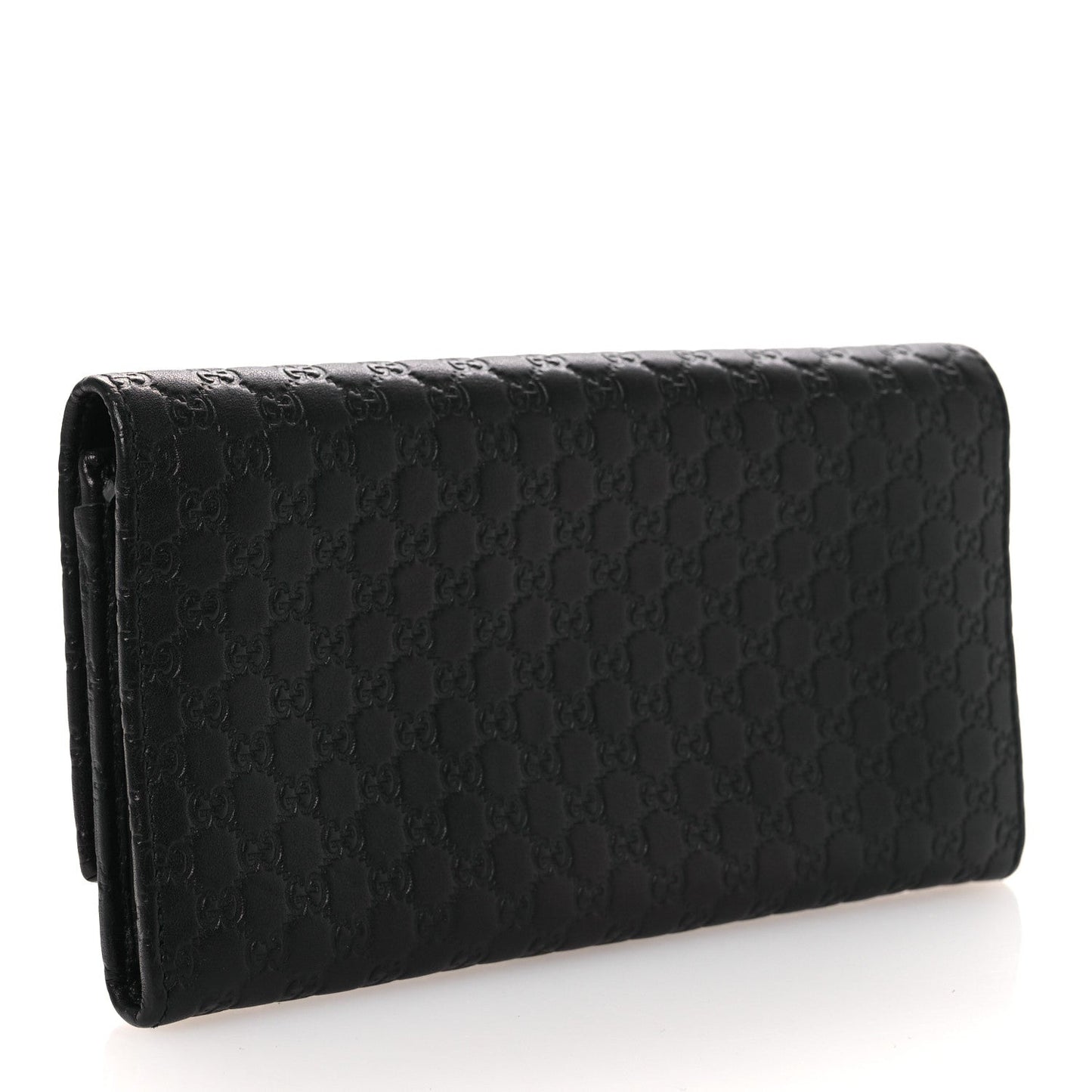 Microguccissima Bow Continental Wallet Black