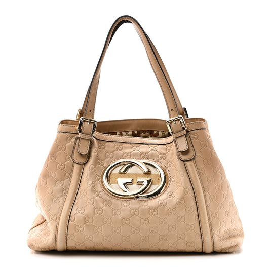 Guccissima Medium Britt Tote Beige
